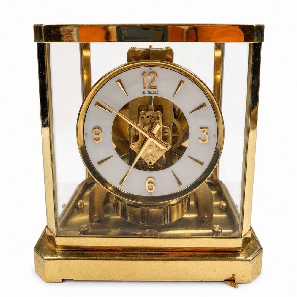 Vtg Jaeger LeCoultre Atmos Clock Caliber 528 Perpetual Brass 168168 WORKS